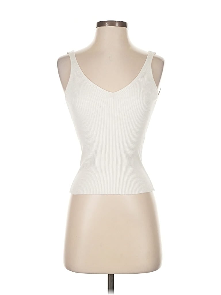 Pre-owned Mng Pullover Sweater In White