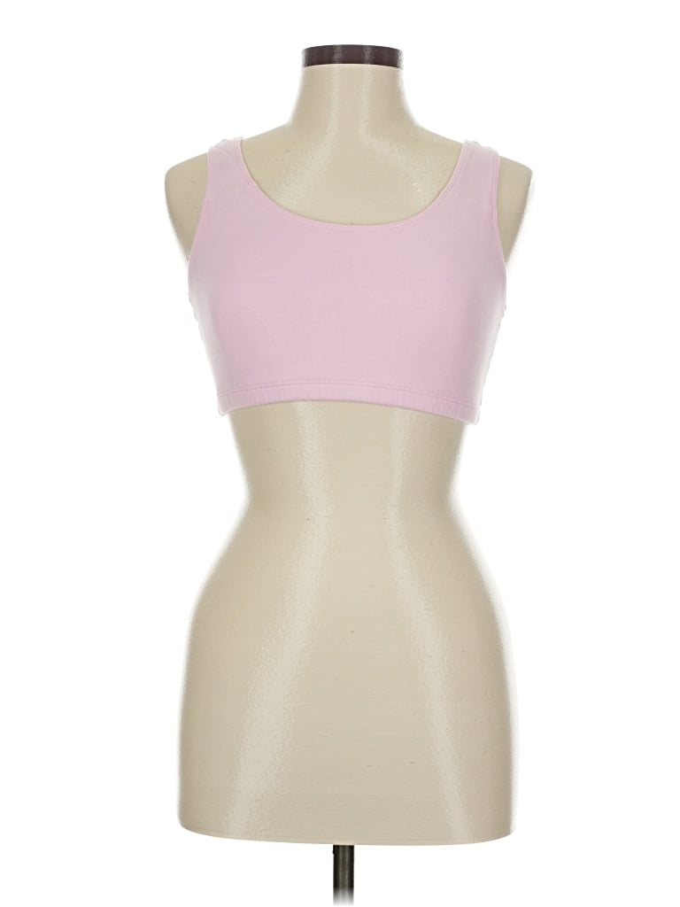 Pre-owned Fruit Of The Loom Tank Top Pink Strapless Neckline Tops