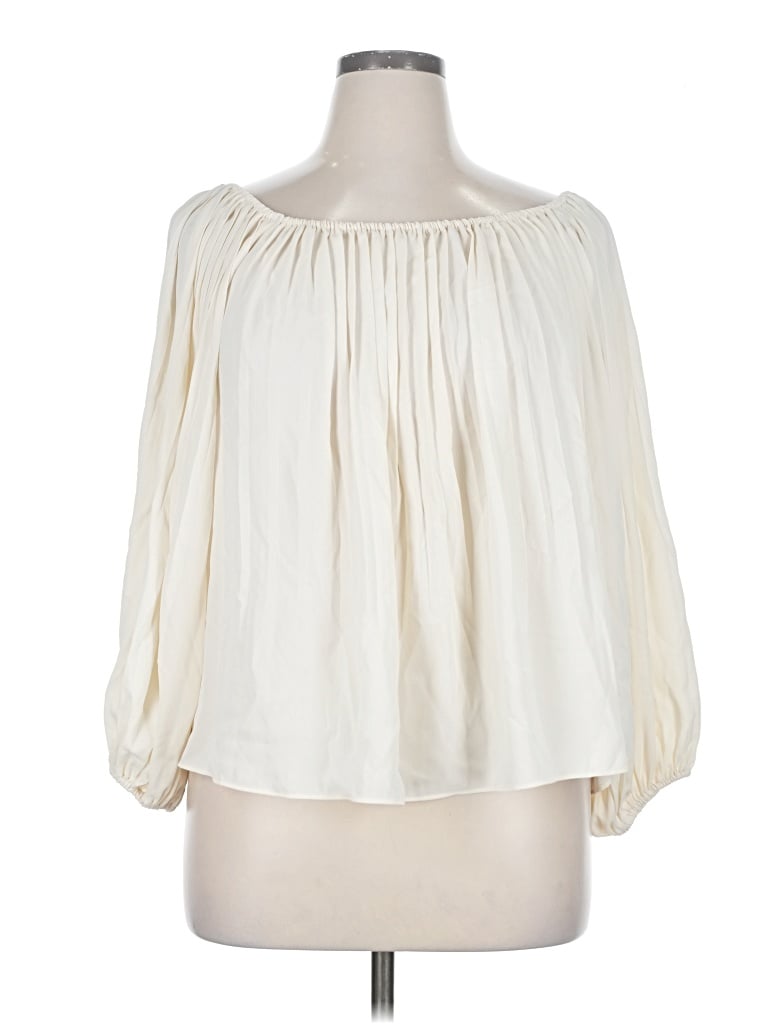 Express 3/4 Sleeve Blouse In Neutral