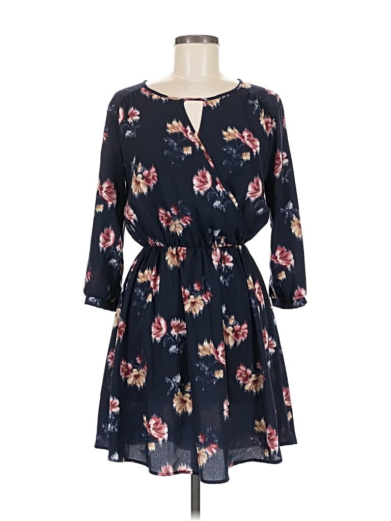 Pre-owned Lush Casual Dress In Blue