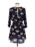 Lush 100% Polyester Floral Blue Casual Dress Size M - photo 2