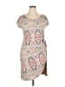 Connected Apparel Paisley Tan Casual Dress Size 14 - photo 1