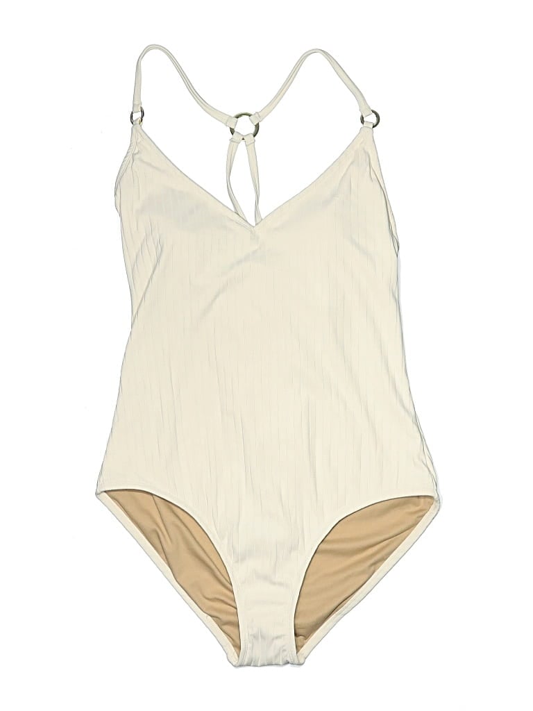 Pre-owned Kona Sol One Piece Swimsuit In White