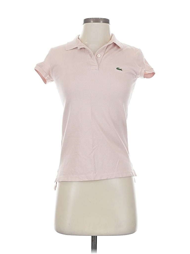 Pre-owned Lacoste Short Sleeve Polo Shirt In Pink