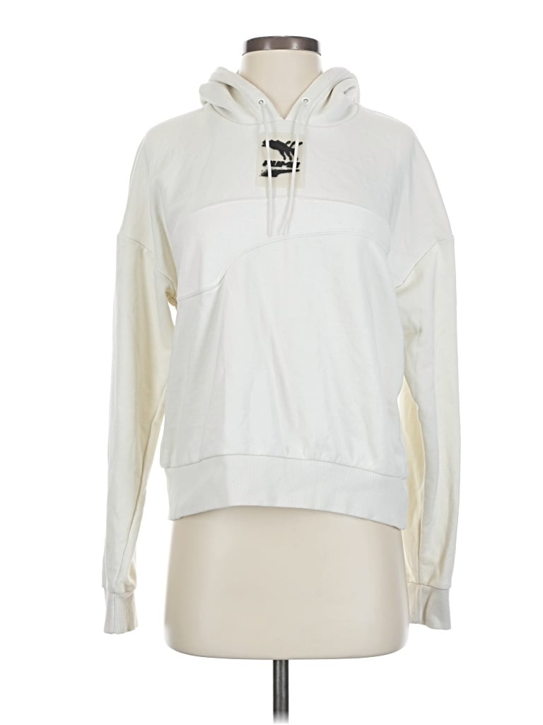 Pre-owned Puma Pullover Hoodie In White