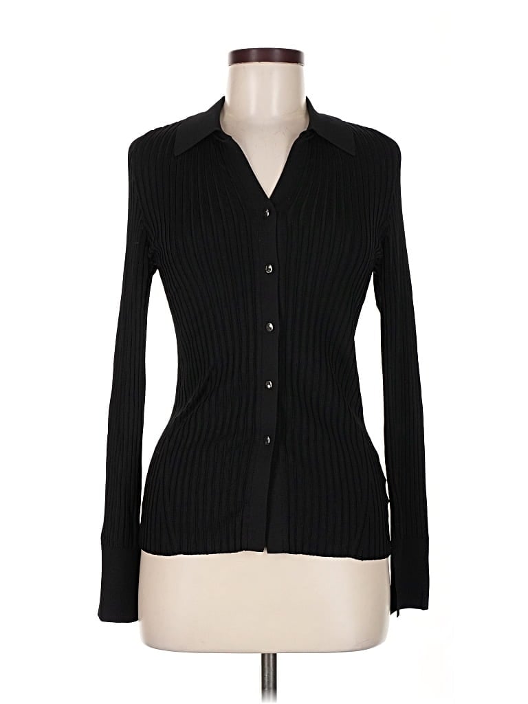 Pre-owned Comme Moi Cardigan Sweater In Black