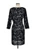 Veronica M. Print Black Cocktail Dress Size L - photo 2