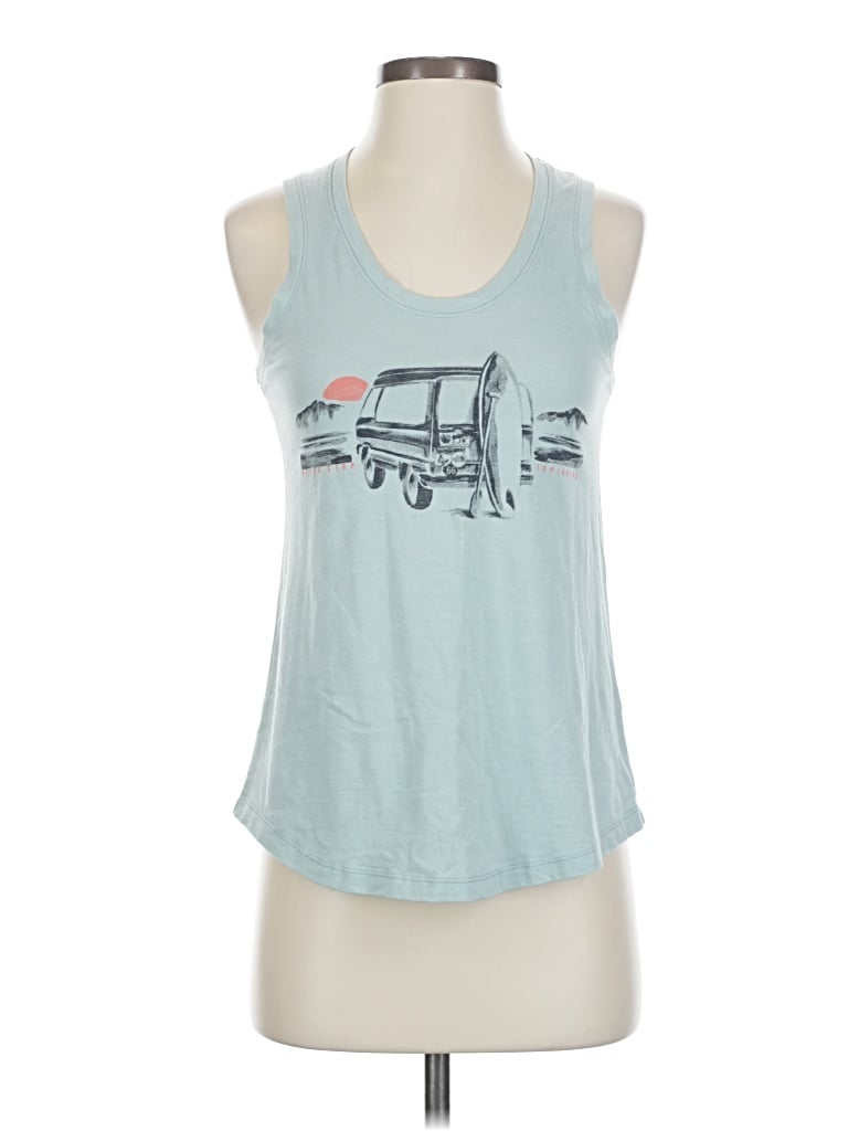 Pre-owned The North Face Tank Top Blue Halter Neckline Tops