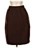 Elegantees Solid Brown Casual Skirt Size XS - photo 1