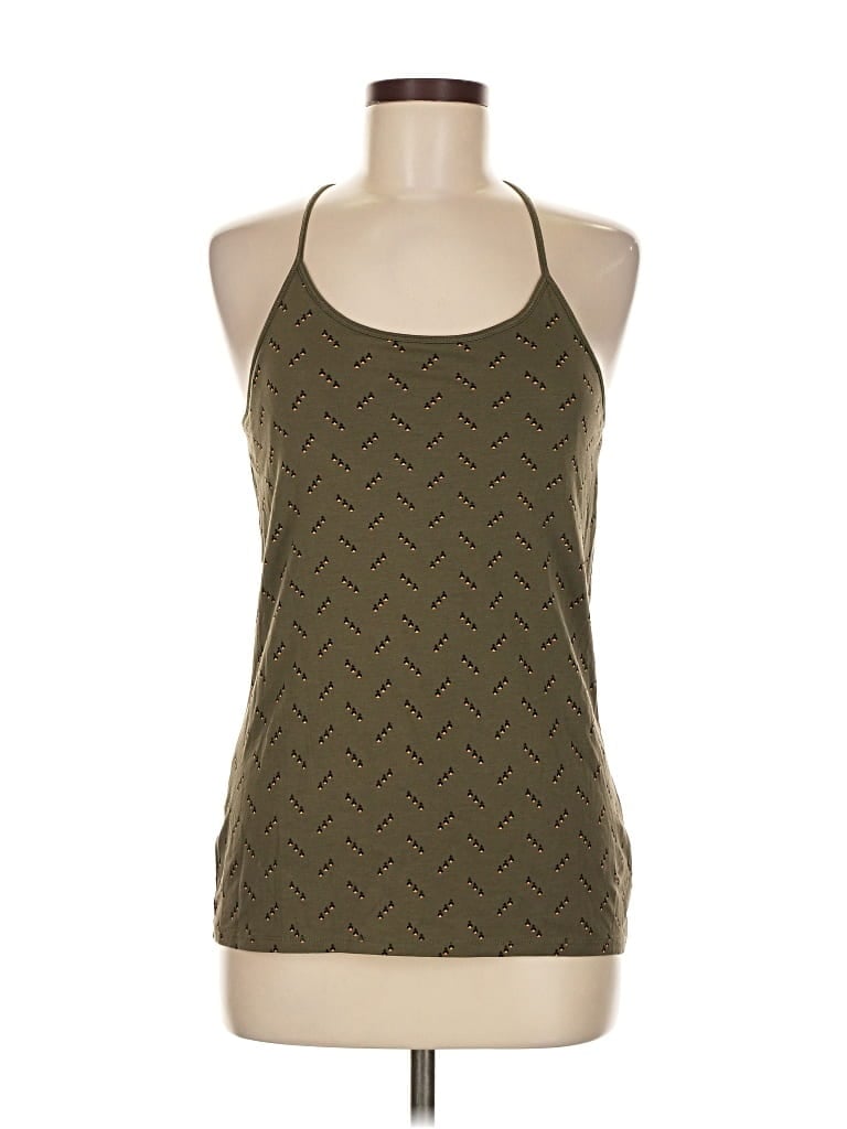 Pre-owned Eastern Mountain Sports Tank Top Green Halter Neckline Tops