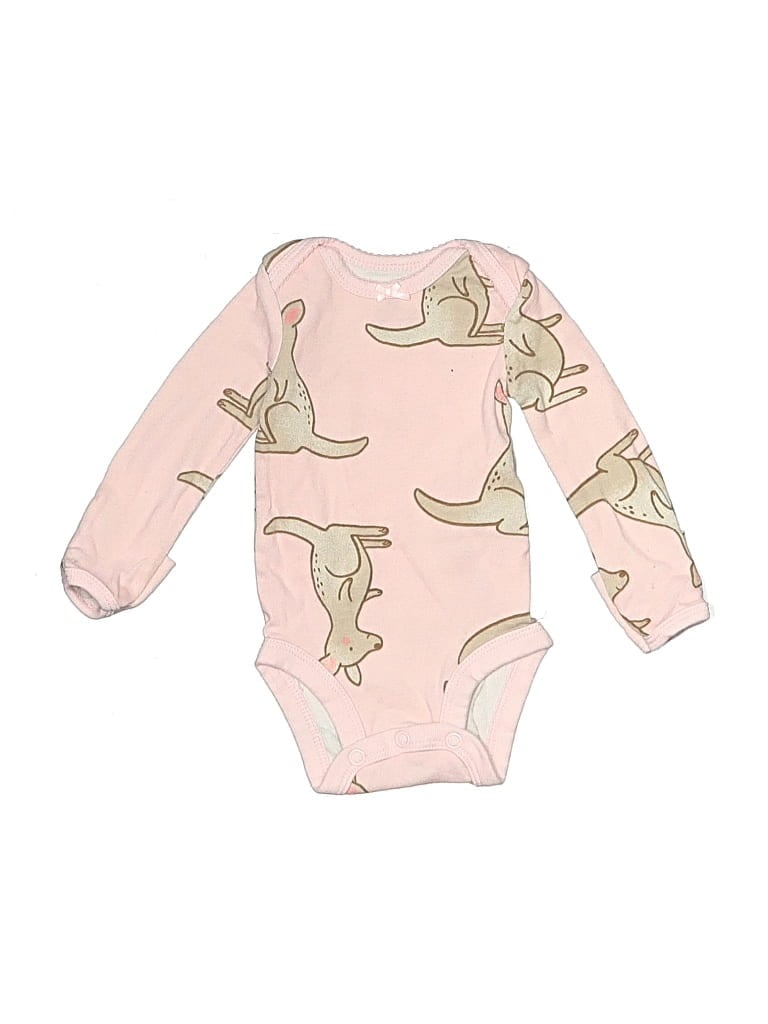 Pre-owned Carter's Babies' Long Sleeve Onesie In Pink