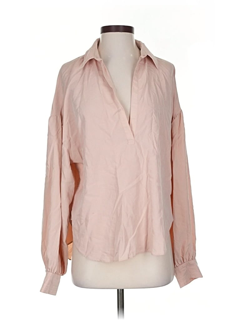 WE THE FREE Pre-owned Long Sleeve Blouse In Pink