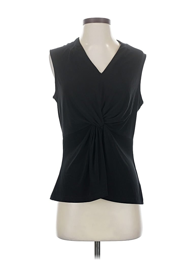 Pre-owned Donna Karan Sleeveless Blouse In Black