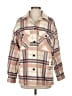 Zara Plaid Pink Coat Size S - photo 1