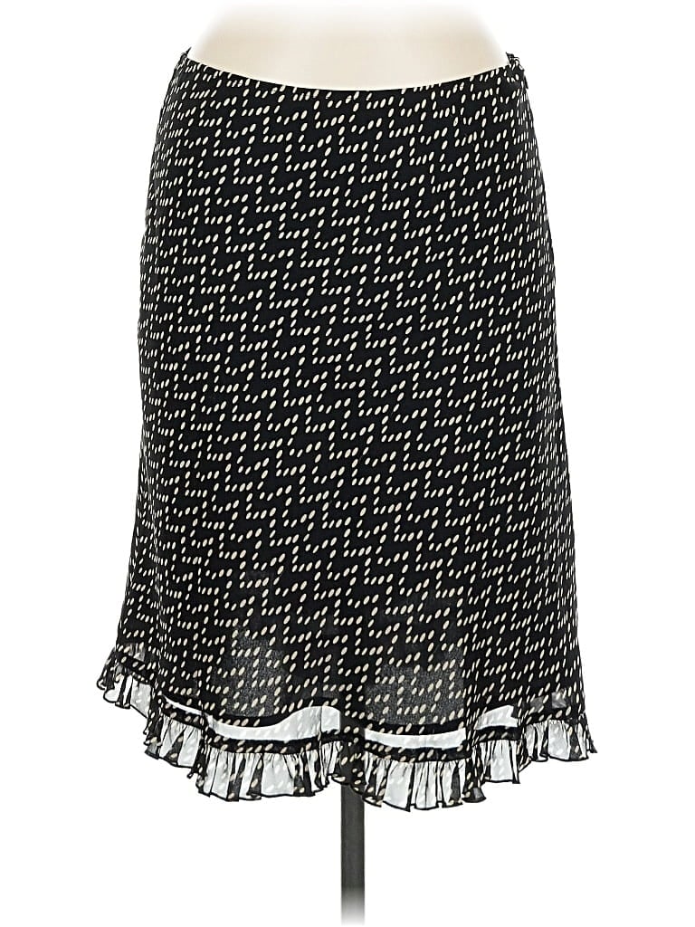 Pre-owned Inc International Concepts Silk Skirt In Black