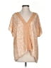 Daytrip Orange Short Sleeve Blouse Size S - photo 1