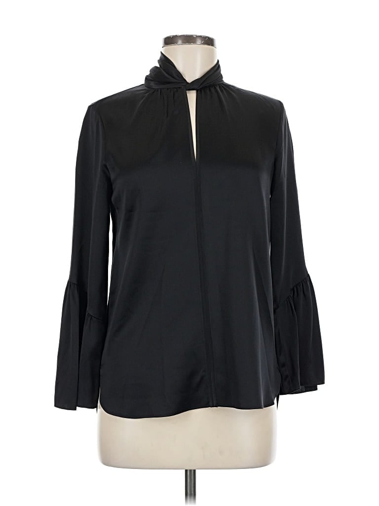 Pre-owned Elie Tahari Long Sleeve Blouse In Black