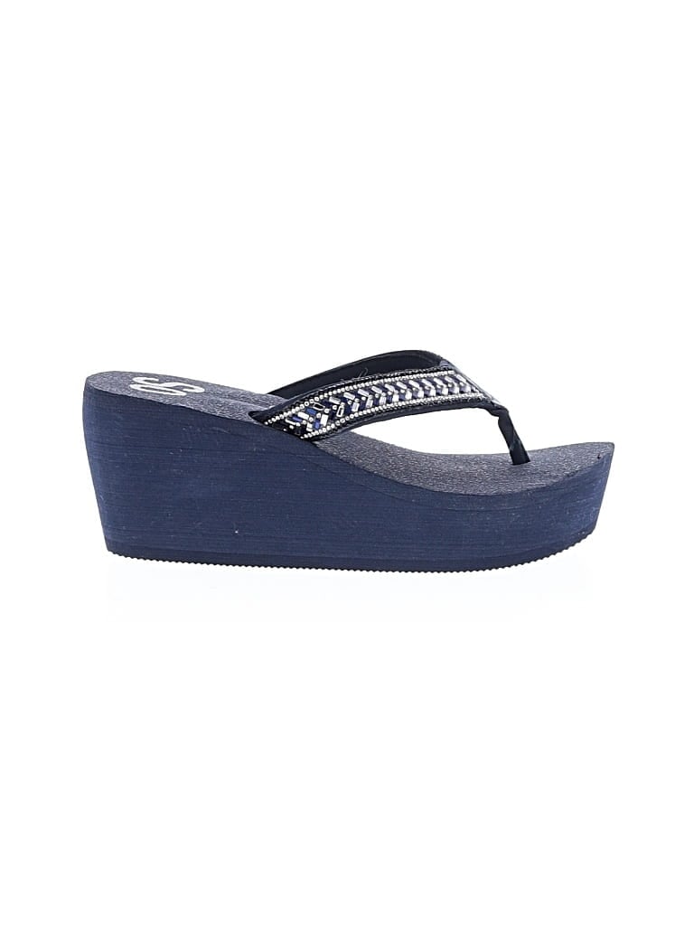 Pre-owned So Wedges In Blue