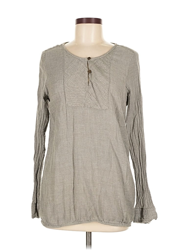 Pre-owned Ruff Hewn Long Sleeve Blouse In Gray