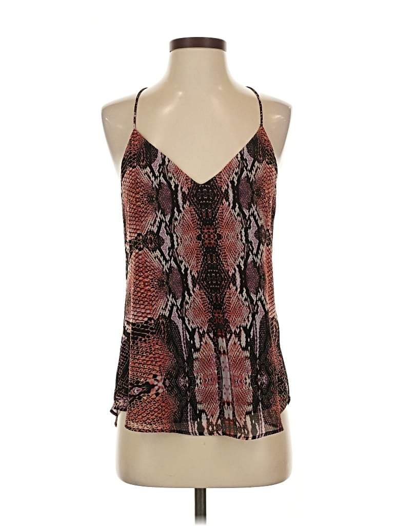 Pre-owned Lavender Brown Sleeveless Blouse In Brown