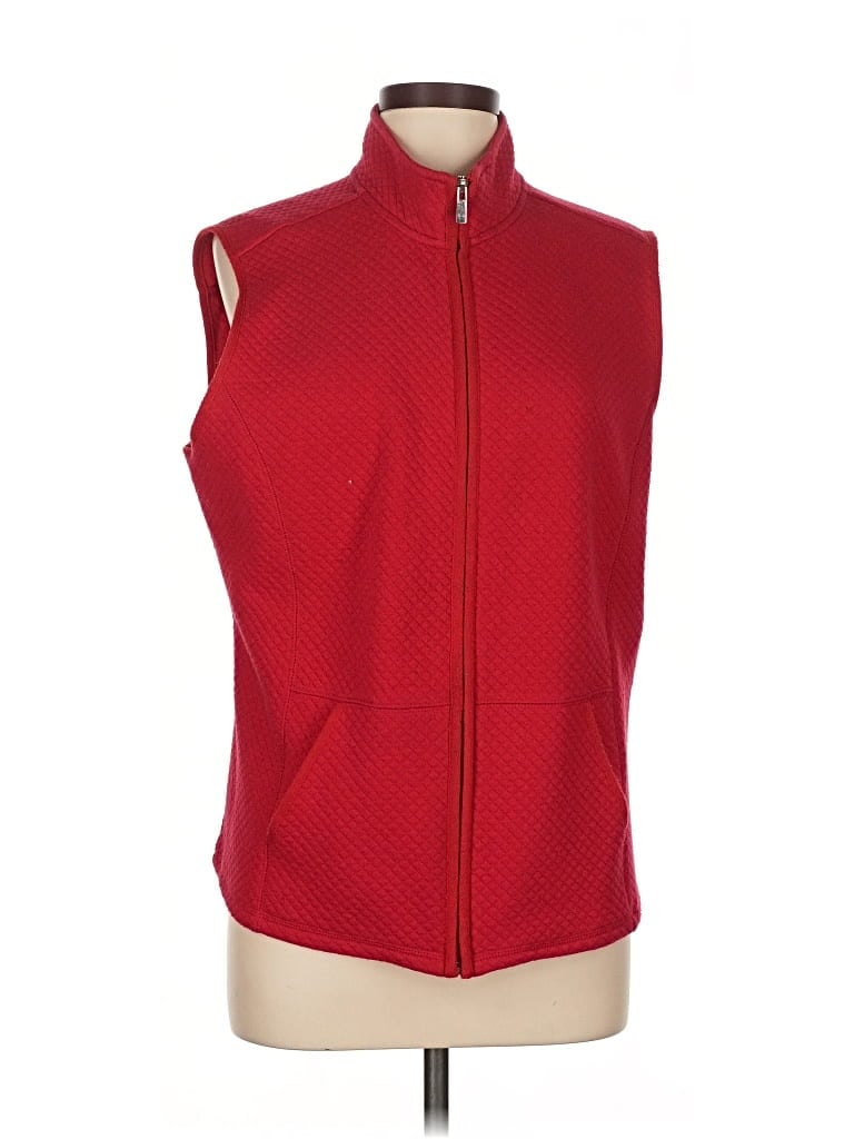 Pre-owned Karen Scott Sport Vest In Red