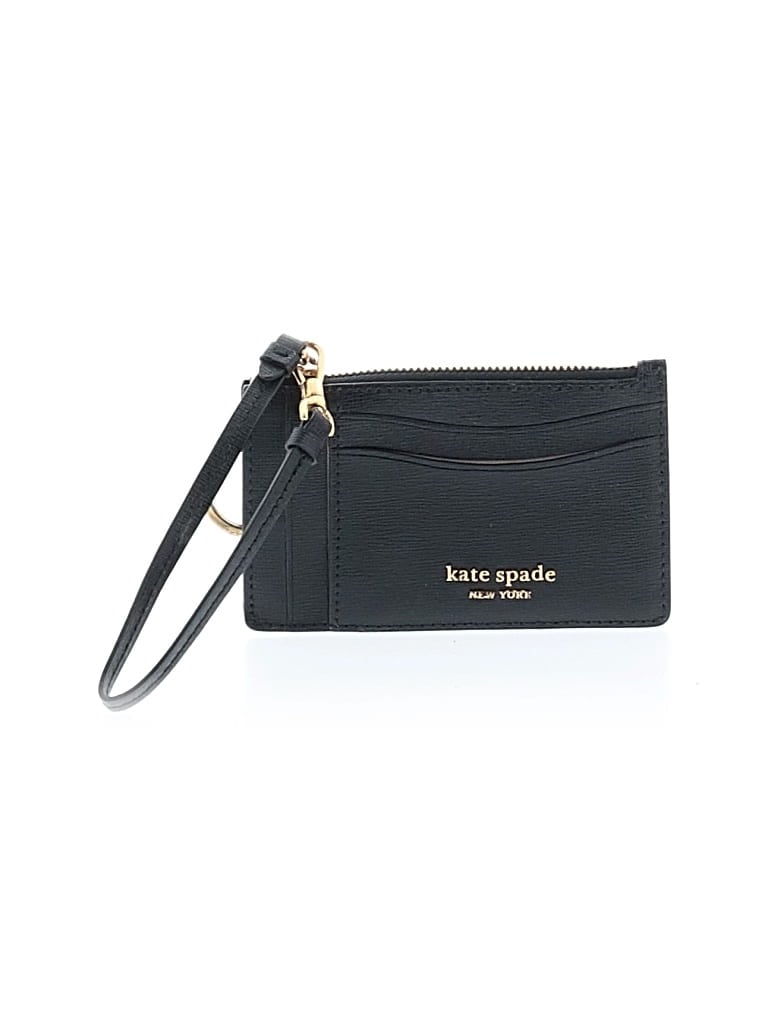 Pre-owned Kate Spade New York Leather Wristlet In Black
