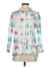 Aqua 100% Rayon Tie-dye Ivory Long Sleeve Blouse Size M - photo 1