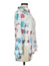 Aqua 100% Rayon Tie-dye Ivory Long Sleeve Blouse Size M - photo 4