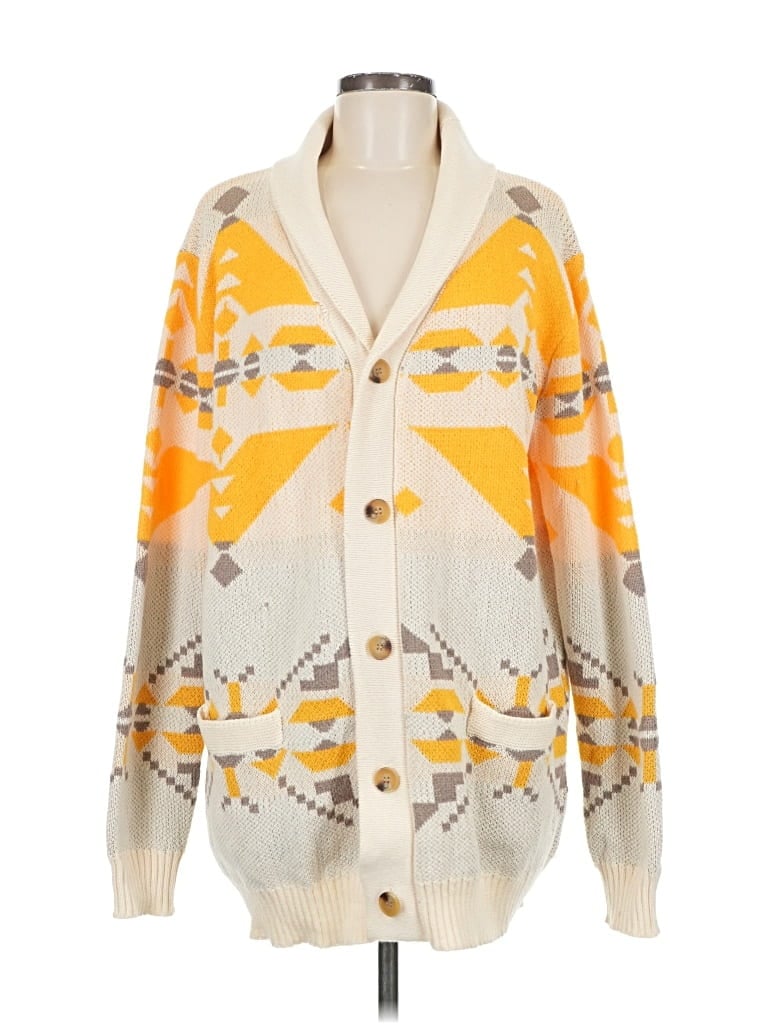 Pre-owned Unbranded Cardigan Sweater In White