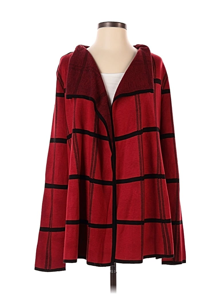 Pre-owned Calvin Klein Cardigan Sweater In Red