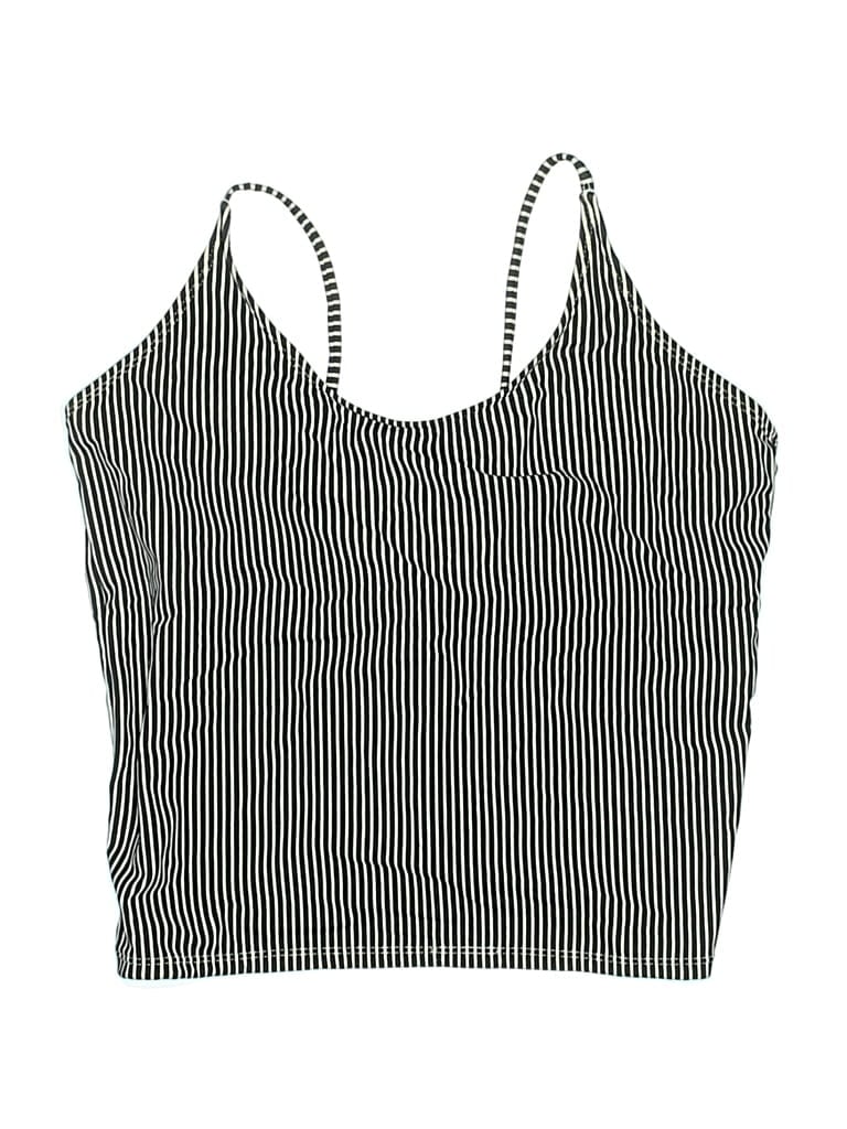 Pre-owned Coral Reef Swim Swimsuit Top Black Houndstooth Pattern Swimwear