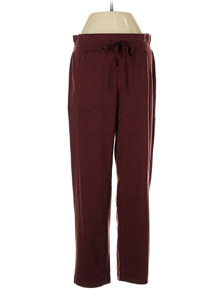 Pre-owned Athletic Works Casual Pants In Burgundy