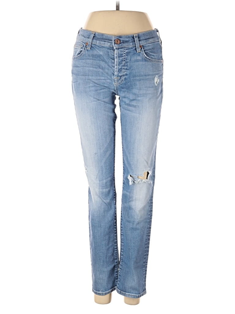 Pre-owned 7 For All Mankind Jeans In Blue