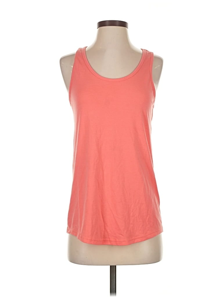 Pre-owned Zyia Active Sleeveless Top Orange Scoop Neck Tops
