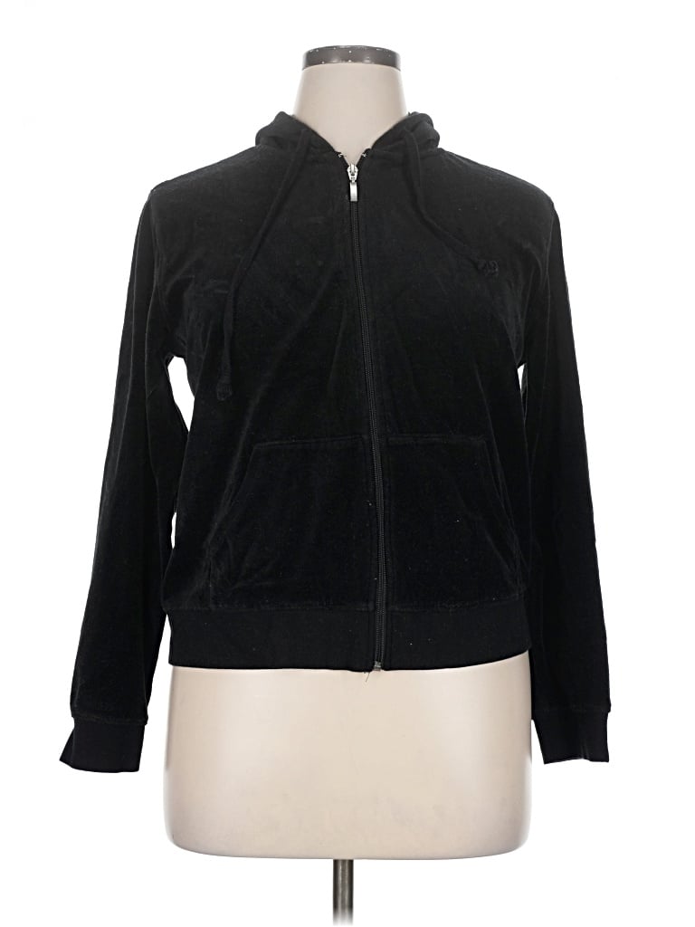 Pre-owned Fashion Nova Zip Up Hoodie In Black