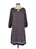 Max Studio Print Blue Casual Dress Size XS - photo 1
