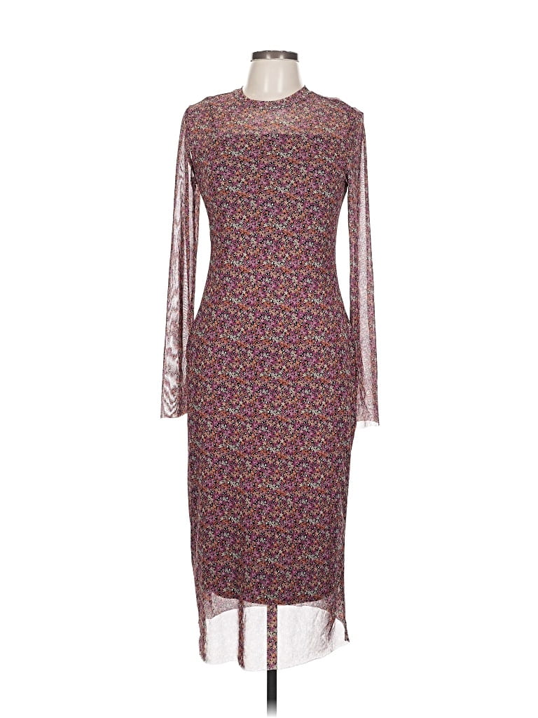 Pre-owned Afrm Cocktail Dress In Burgundy