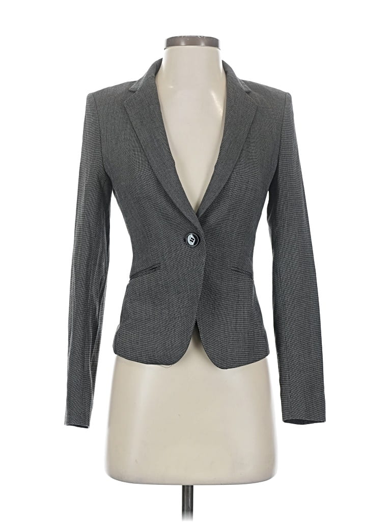 Pre-owned H&m Blazer Jacket In Gray