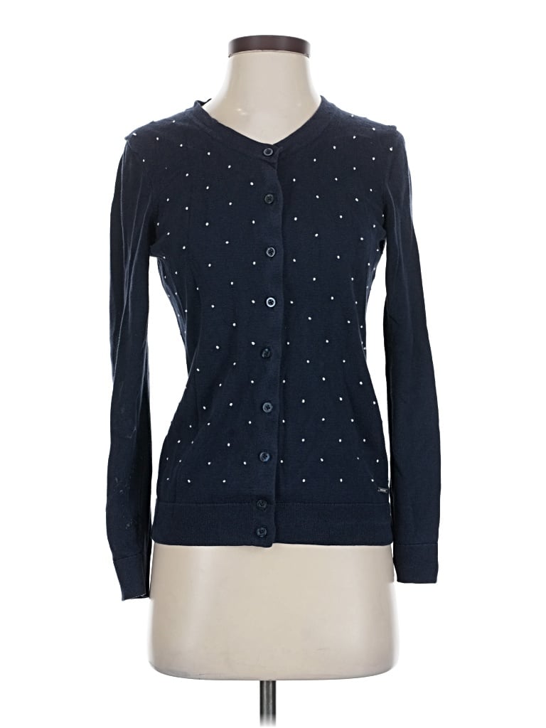 Pre-owned Tommy Hilfiger Cardigan Sweater In Blue