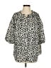 Hayden Animal Print Ivory 3/4 Sleeve Blouse Size S - photo 1