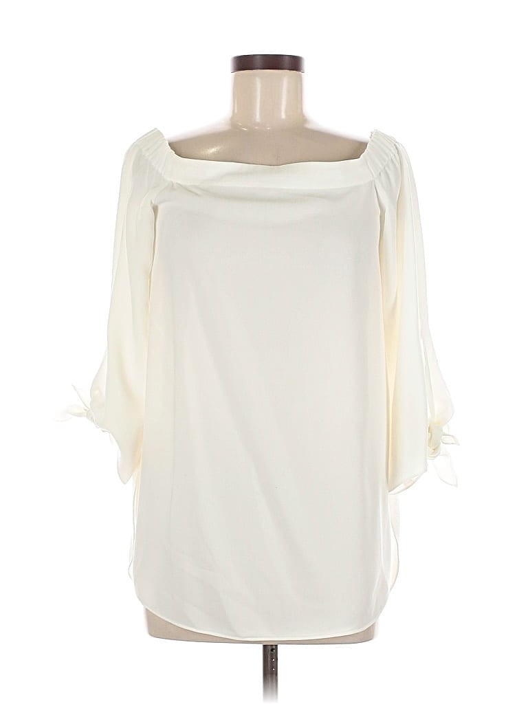 Pre-owned Club Monaco 3/4 Sleeve Blouse In White