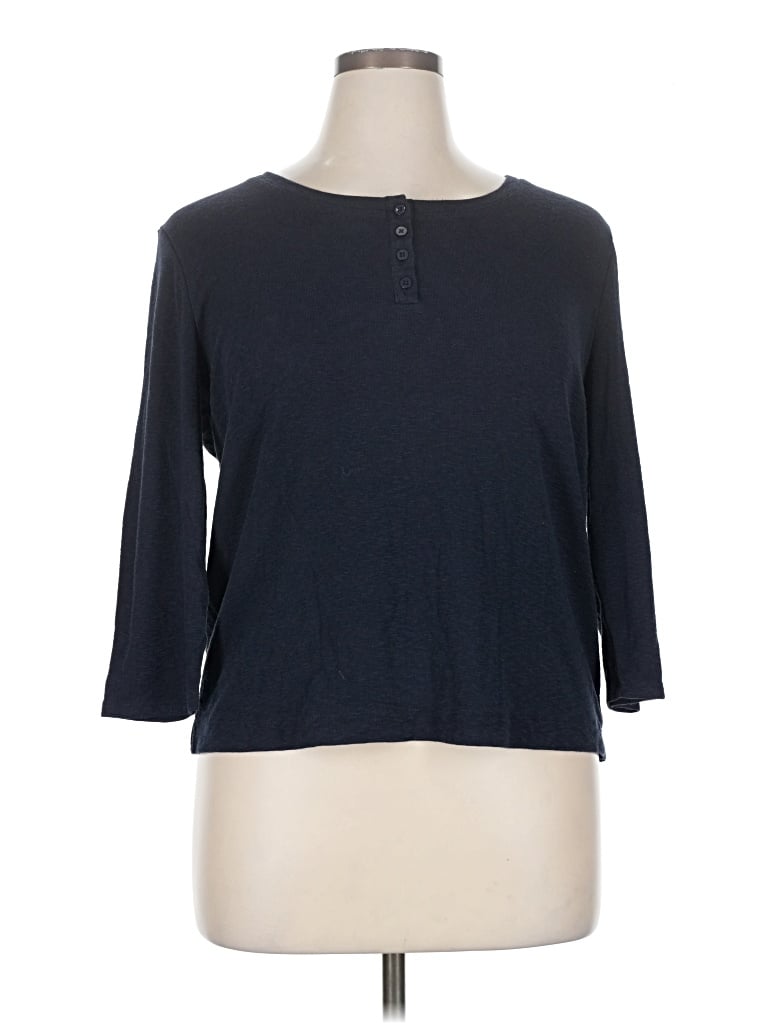 Pre-owned Marled Essentials 3/4 Sleeve T-shirt In Blue