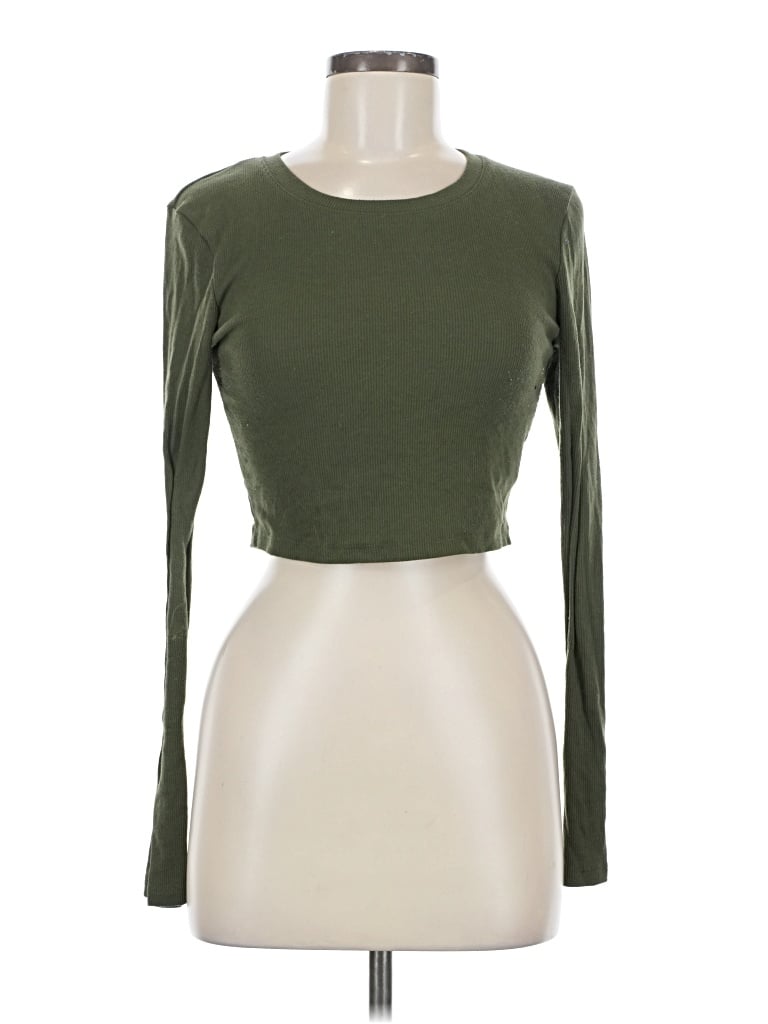 Pre-owned Assorted Brands Long Sleeve T-shirt In Green