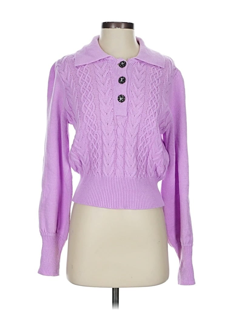 WHO WHAT WEAR Pre-owned Pullover Sweater In Purple