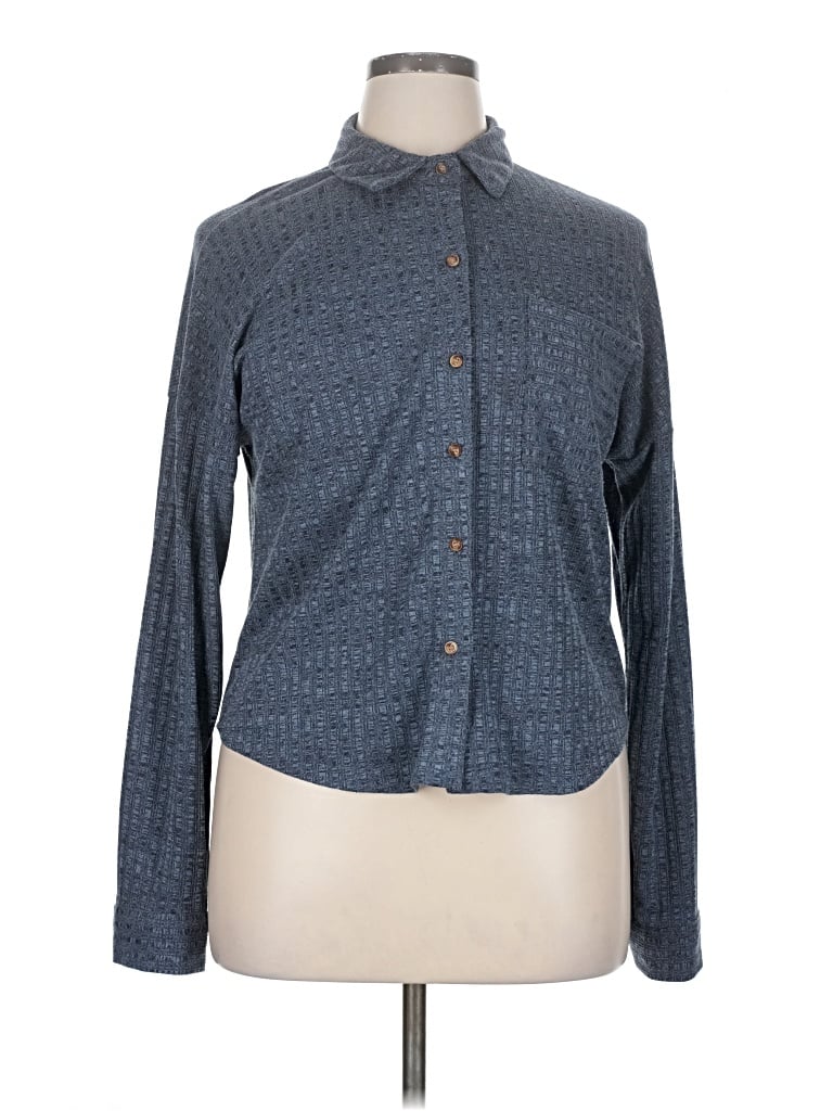 Pre-owned Fashion Nova Long Sleeve Blouse In Gray