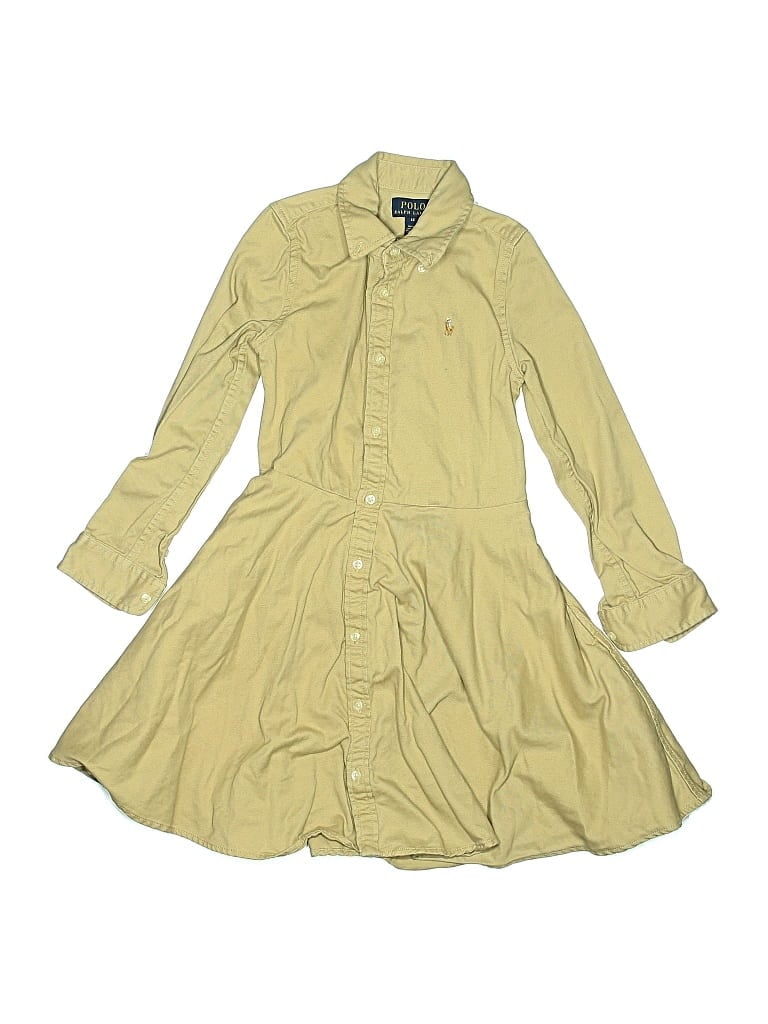 Pre-owned Polo By Ralph Lauren Kids' Dress In Yellow