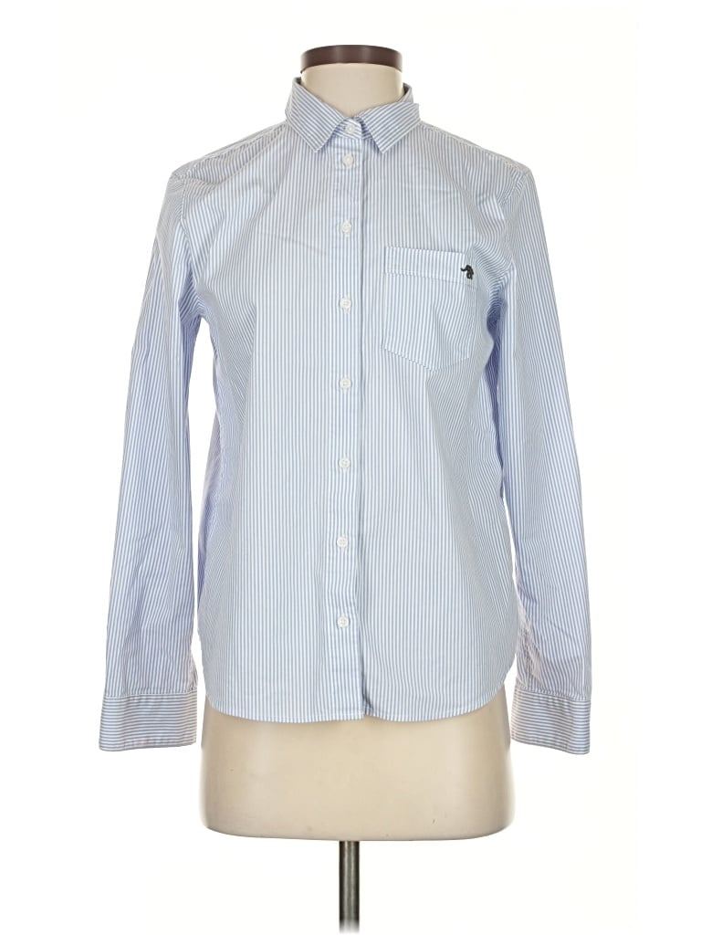 Pre-owned Banana Republic Long Sleeve Button Down Shirt In Blue