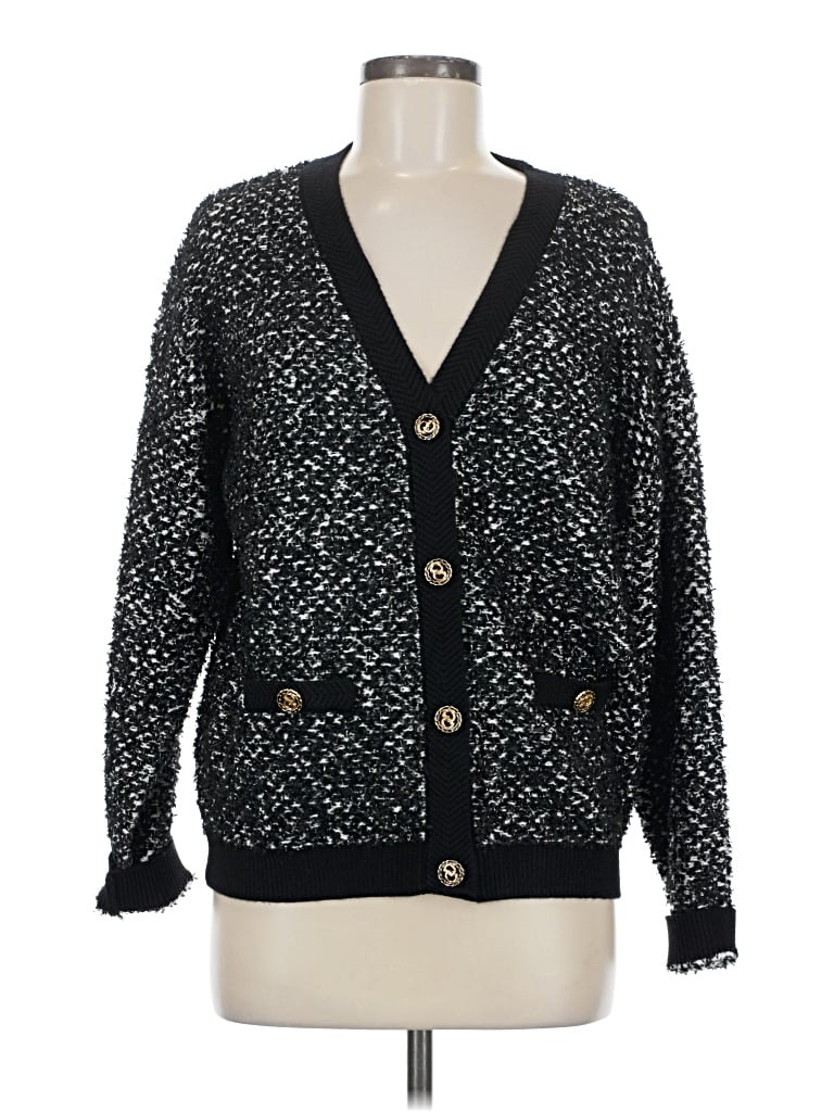 Pre-owned Torn By Ronny Kobo Cardigan Sweater In Black