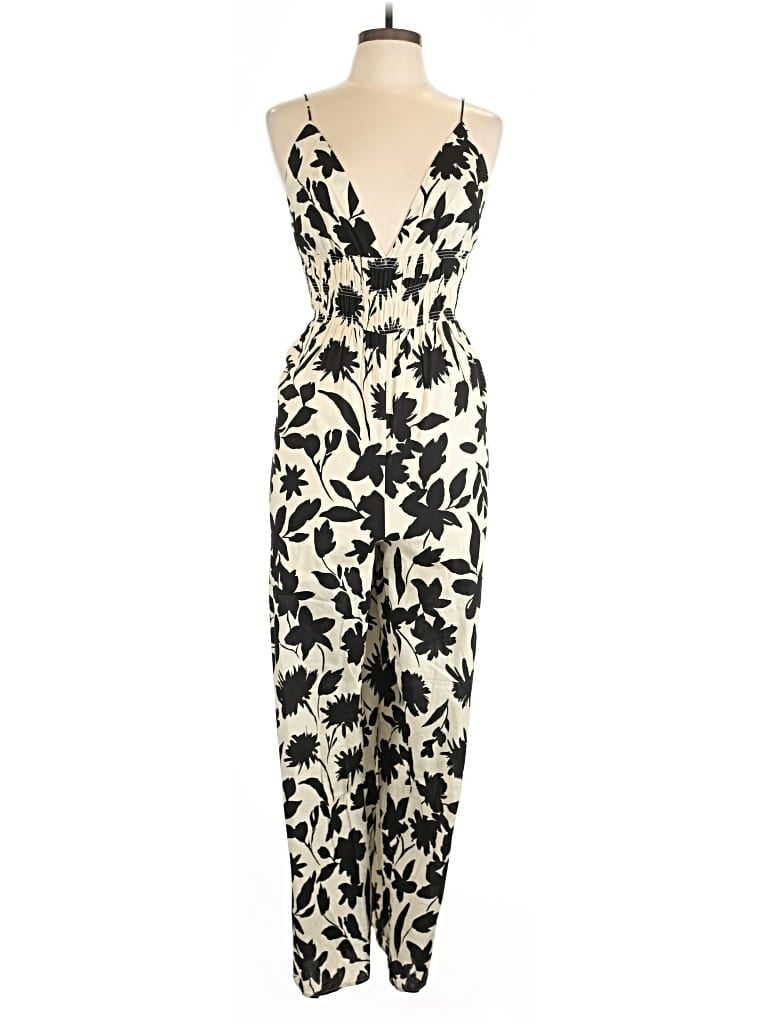 Pre-owned Moon River Jumpsuit In White