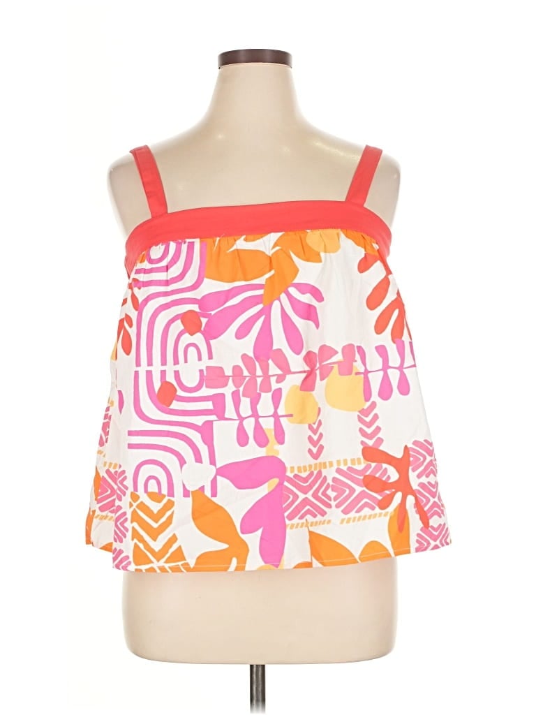 Pre-owned Flying Tomato Sleeveless Top Orange Strapless Neckline Tops